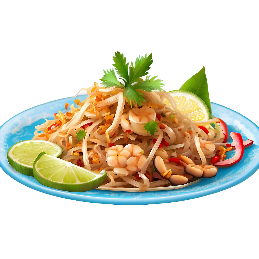 Pad Thai With Bean Sprouts Png Dsu PNG Image