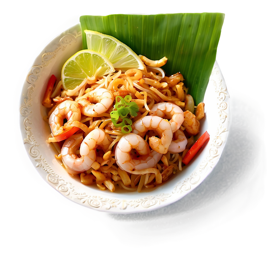 Pad Thai With Squid Png Bkm PNG Image