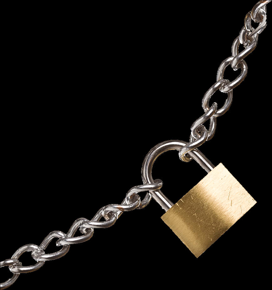 Padlockand Chain Security PNG Image