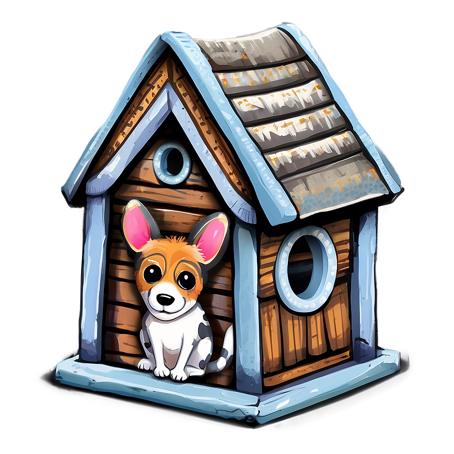 Painted Dog House Png Luu PNG Image