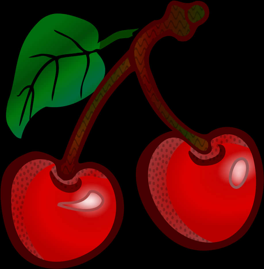 Pairof Cherries Illustration PNG Image