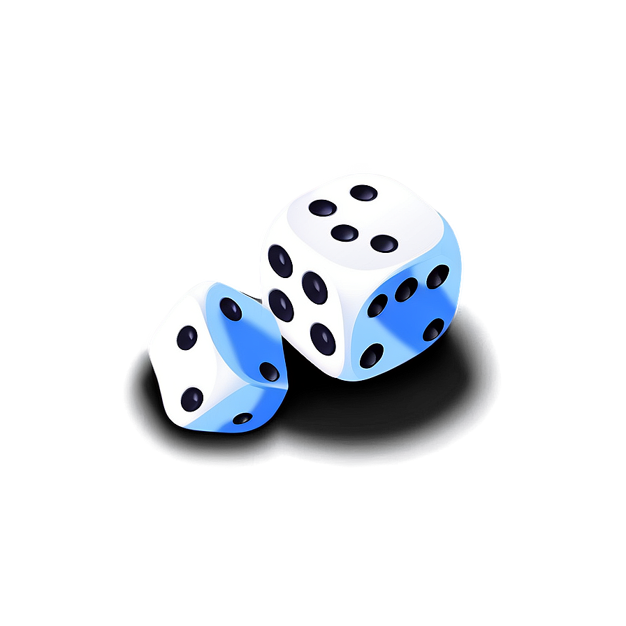 Pairof Dice Blueand White PNG Image