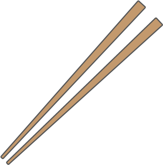 Pairof Wooden Chopsticks PNG Image