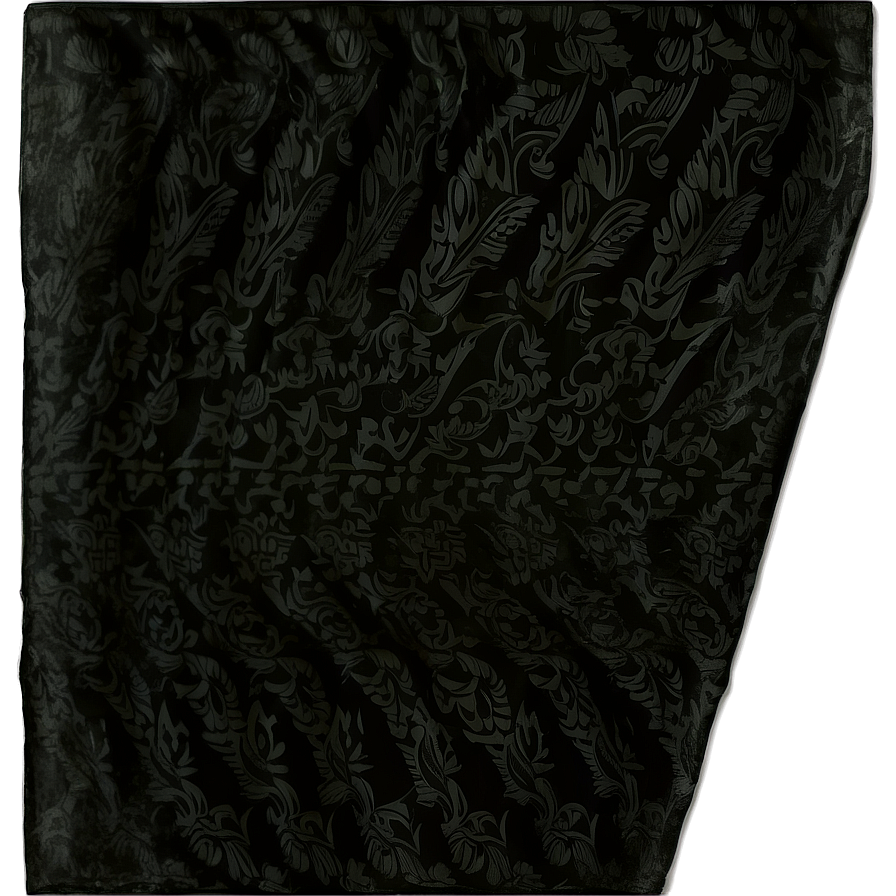 Paisley Black Bandana Png 06122024 PNG Image