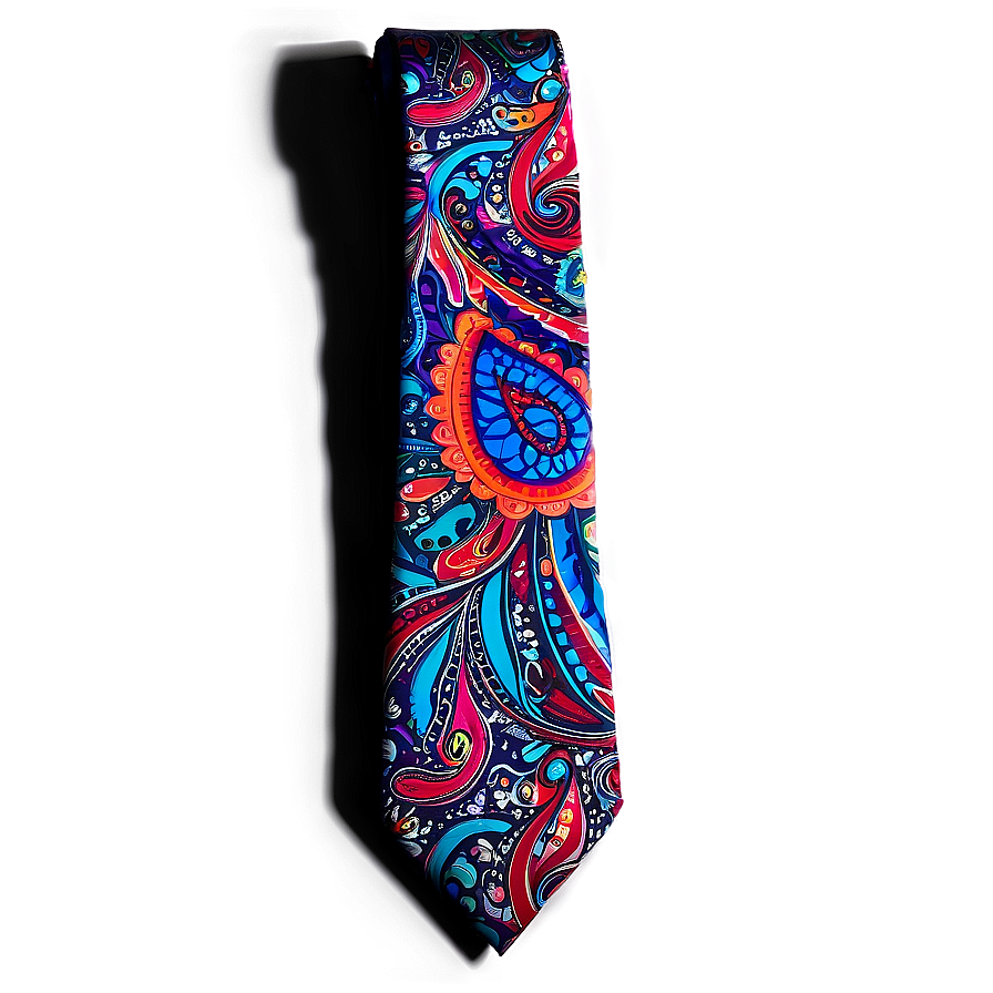 Paisley Necktie Detail Png 06272024 PNG Image