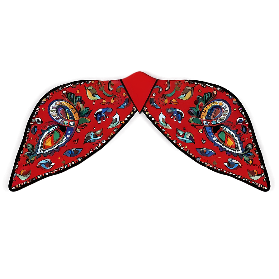 Paisley Red Scarf Png Idg45 PNG Image