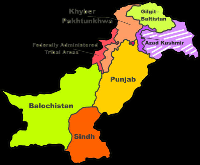 Pakistan Administrative Divisions Map PNG Image