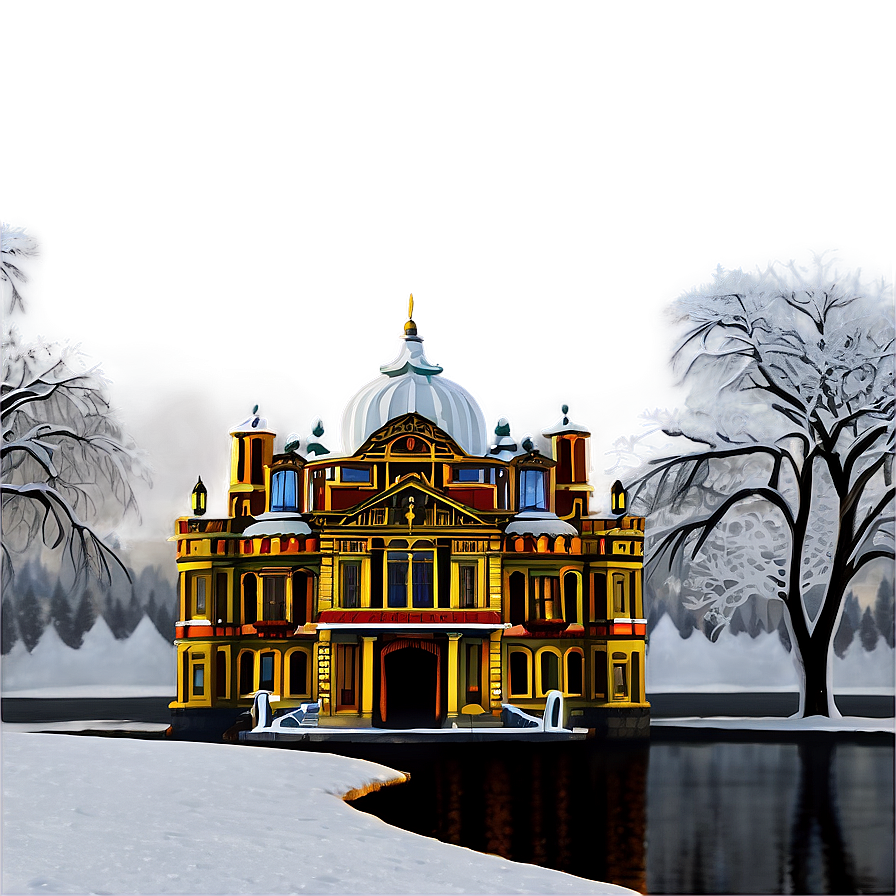 Palace In Winter's Embrace Png Nbo PNG Image