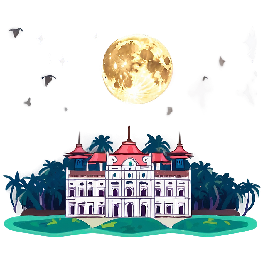 Palace Under The Harvest Moon Png 06282024 PNG Image