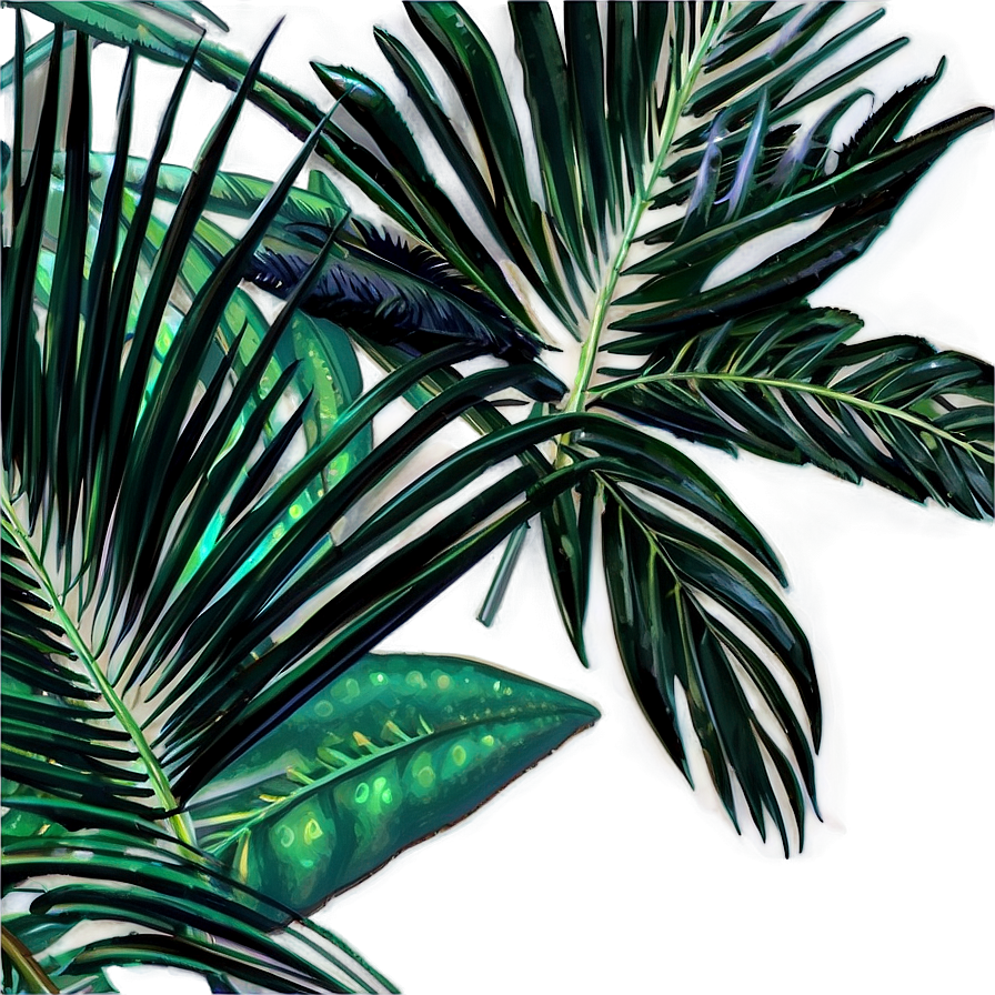 Palm Leaves Background Png Lct61 PNG Image