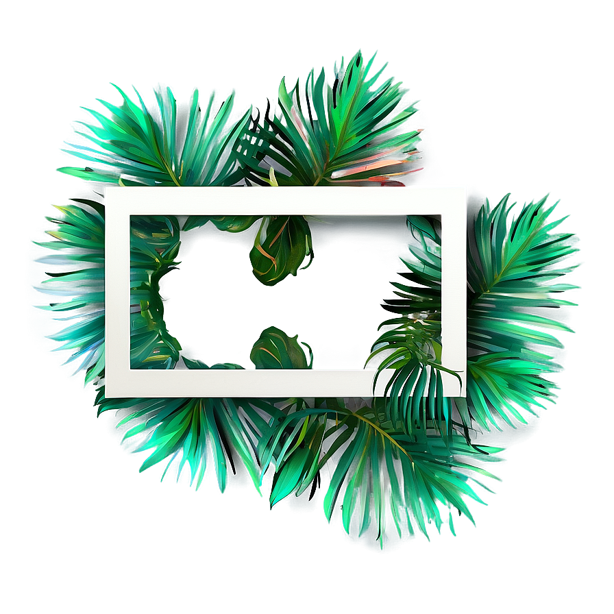 Palm Leaves Frame Png Aen PNG Image