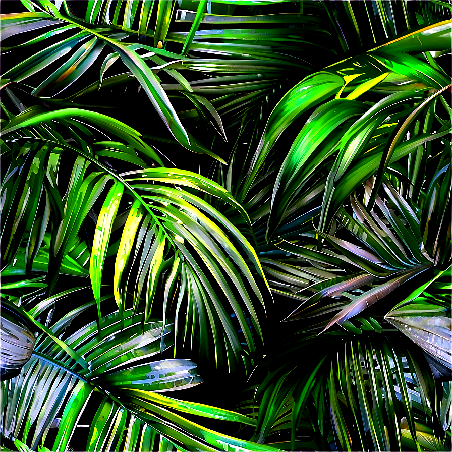 Palm Leaves Seamless Png Aug PNG Image