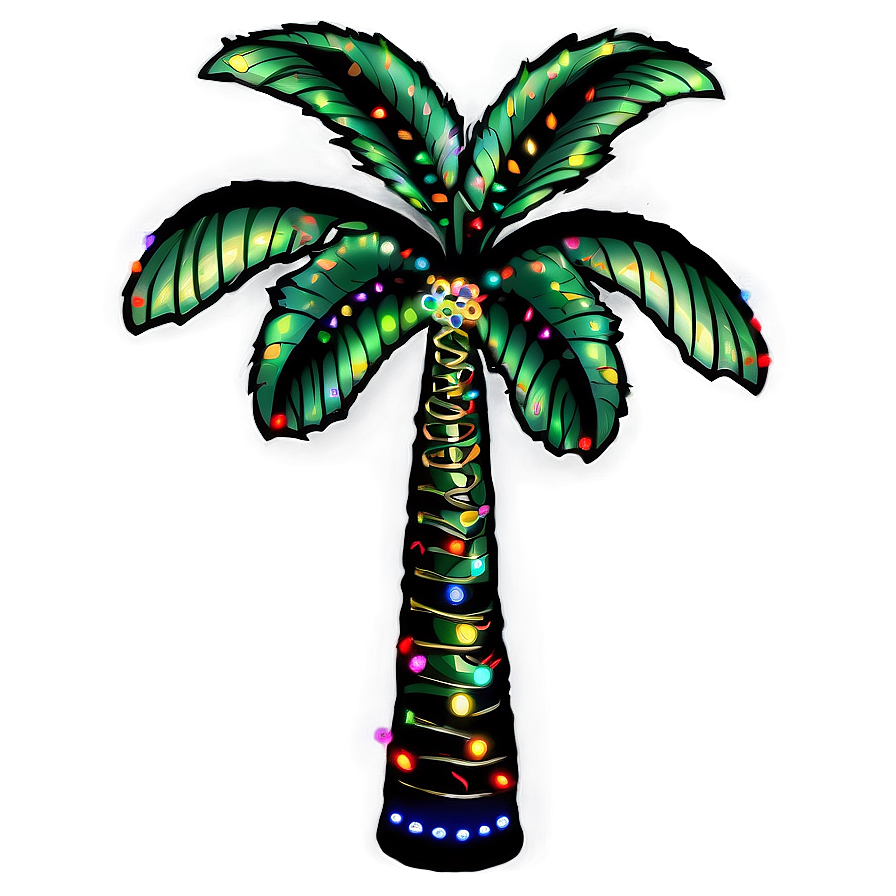 Palm Tree With Lights Png 63 PNG Image