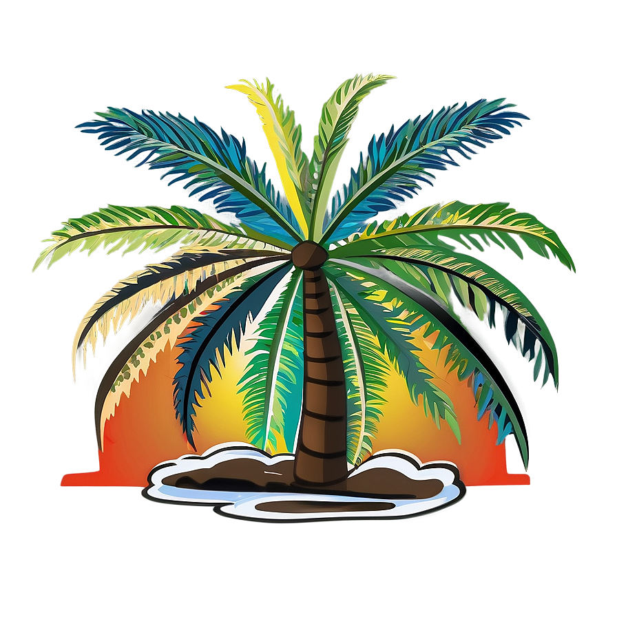 Palm Trees Border Design Png 05042024 PNG Image