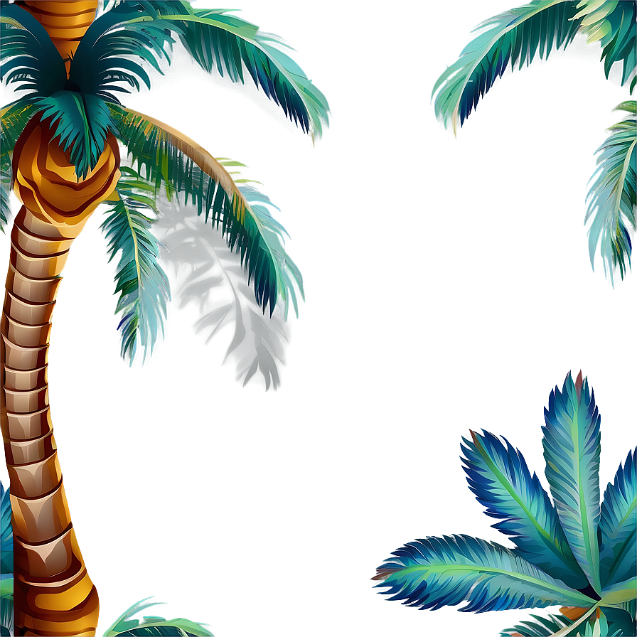 Palm Trees Border Design Png Drf41 PNG Image