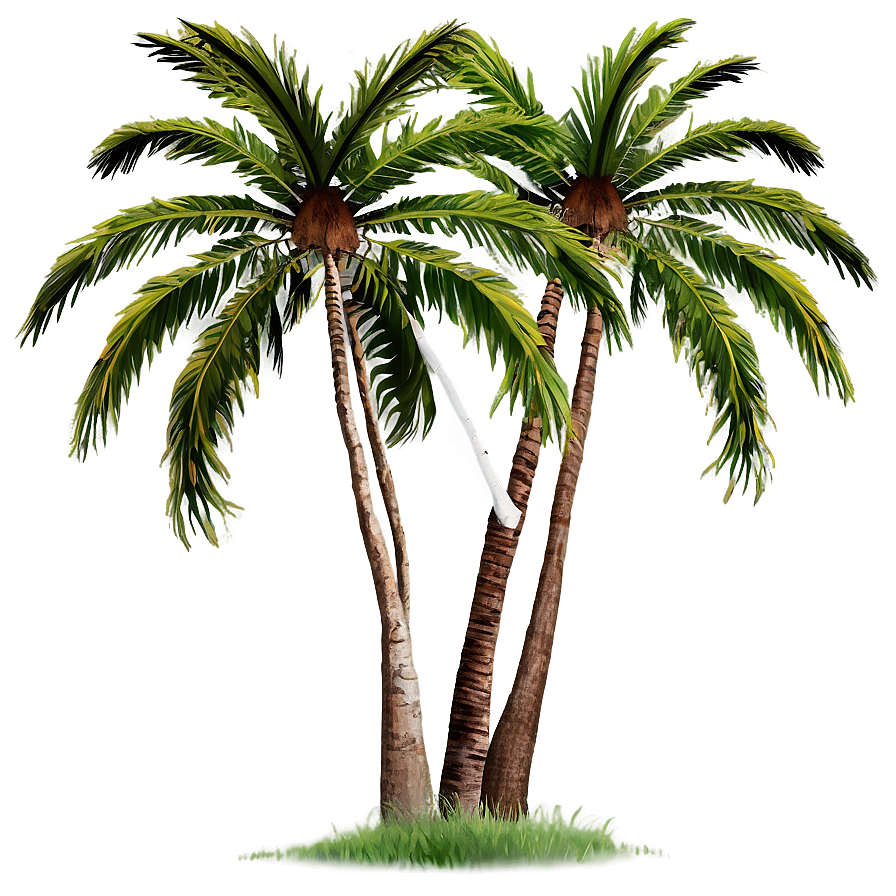 Palm Trees With Birds Png Vvf94 PNG Image