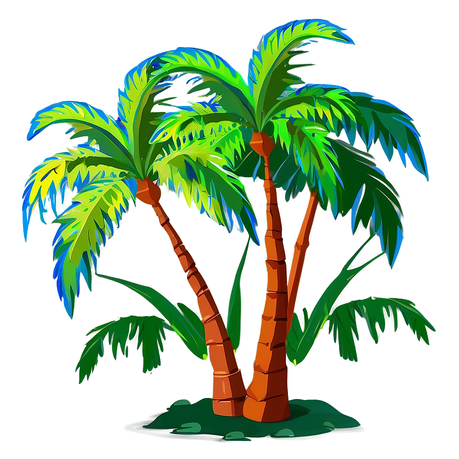 Palm Trees With Birds Png Vww63 PNG Image