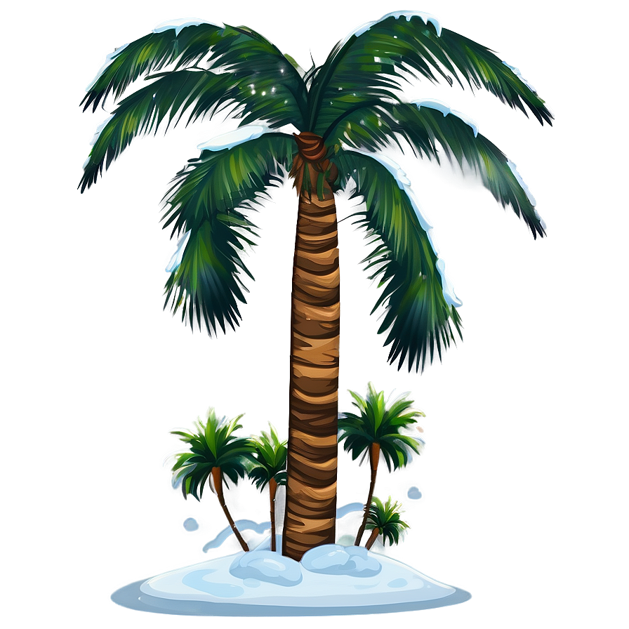 Palm Trees With Snow Png Ylh PNG Image