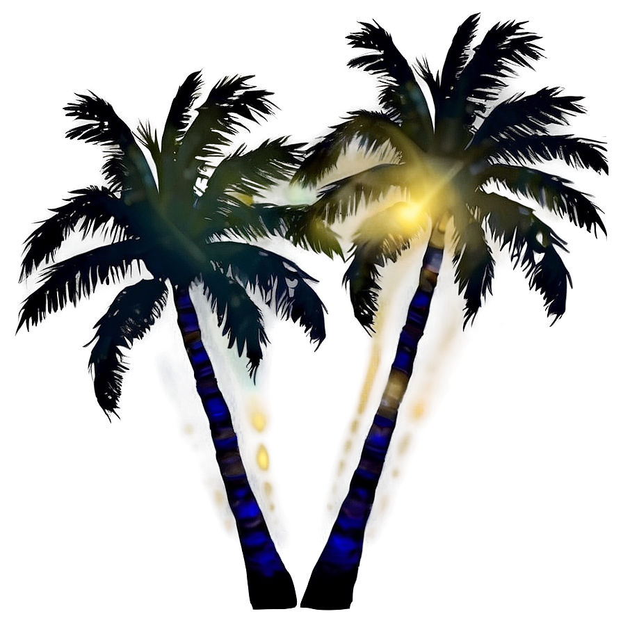 Palm Trees With Sun Flare Png Wry PNG Image