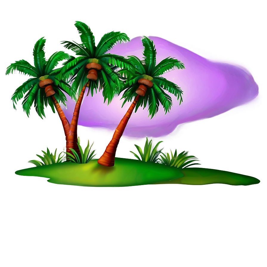 Palm Trees With Sunset Background Png 97 PNG Image