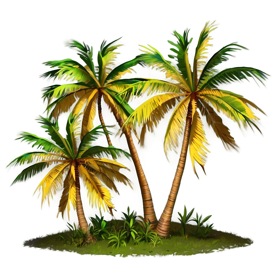 Palms In Windy Weather Png Lke1 PNG Image