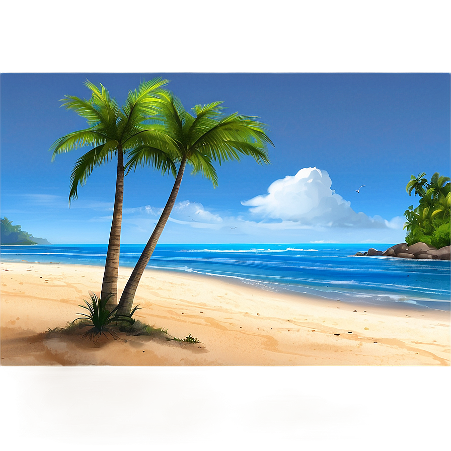 Palms On Sandy Beach Png 27 PNG Image