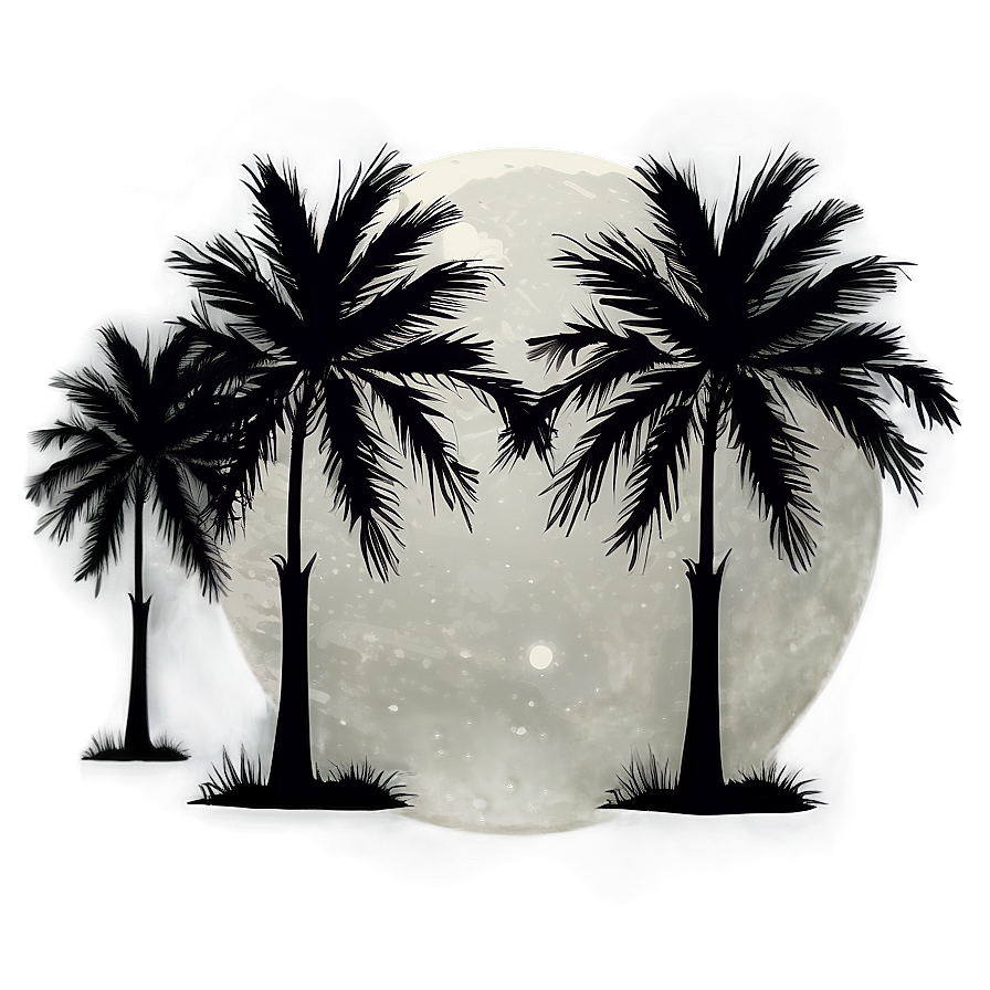 Palms Under Moonlight Png 58 PNG Image