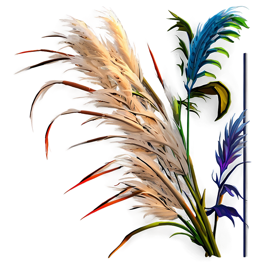 Pampas Grass Sunset Png Qff PNG Image