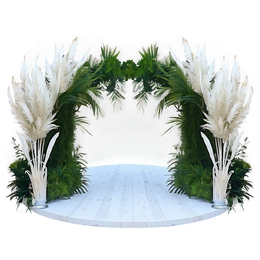 Pampas Wedding Arch Png 14 PNG Image