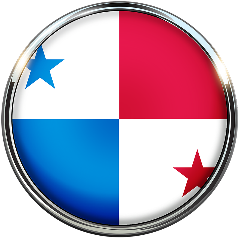 Panama Flag Button PNG Image