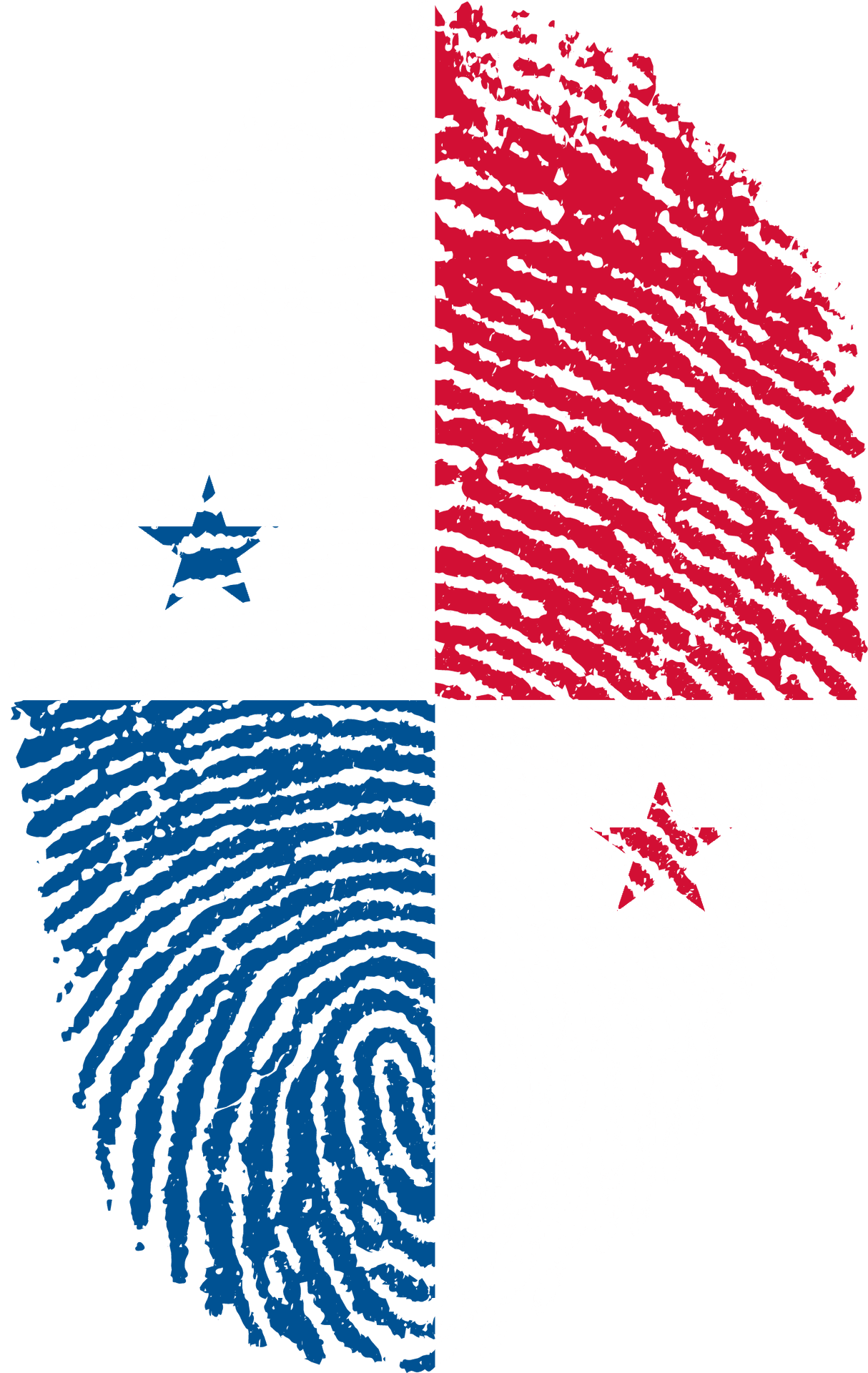 Panama Flag Fingerprint Art PNG Image