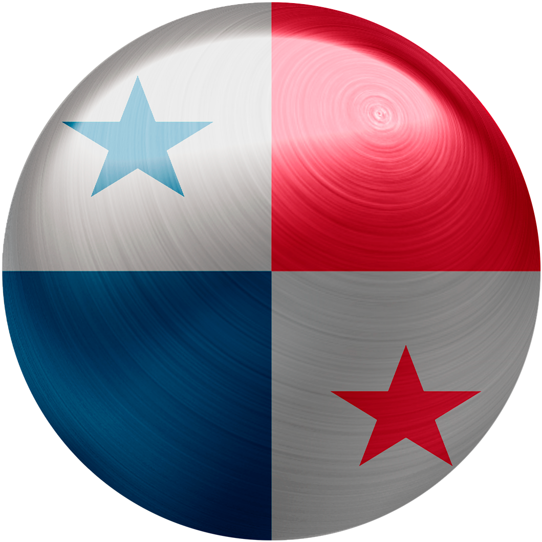 Panama Flag Spherical Representation PNG Image