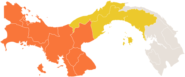 Panama Heat Map Distribution PNG Image