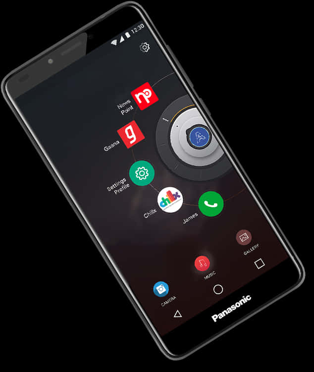 Panasonic Smartphone Interface PNG Image