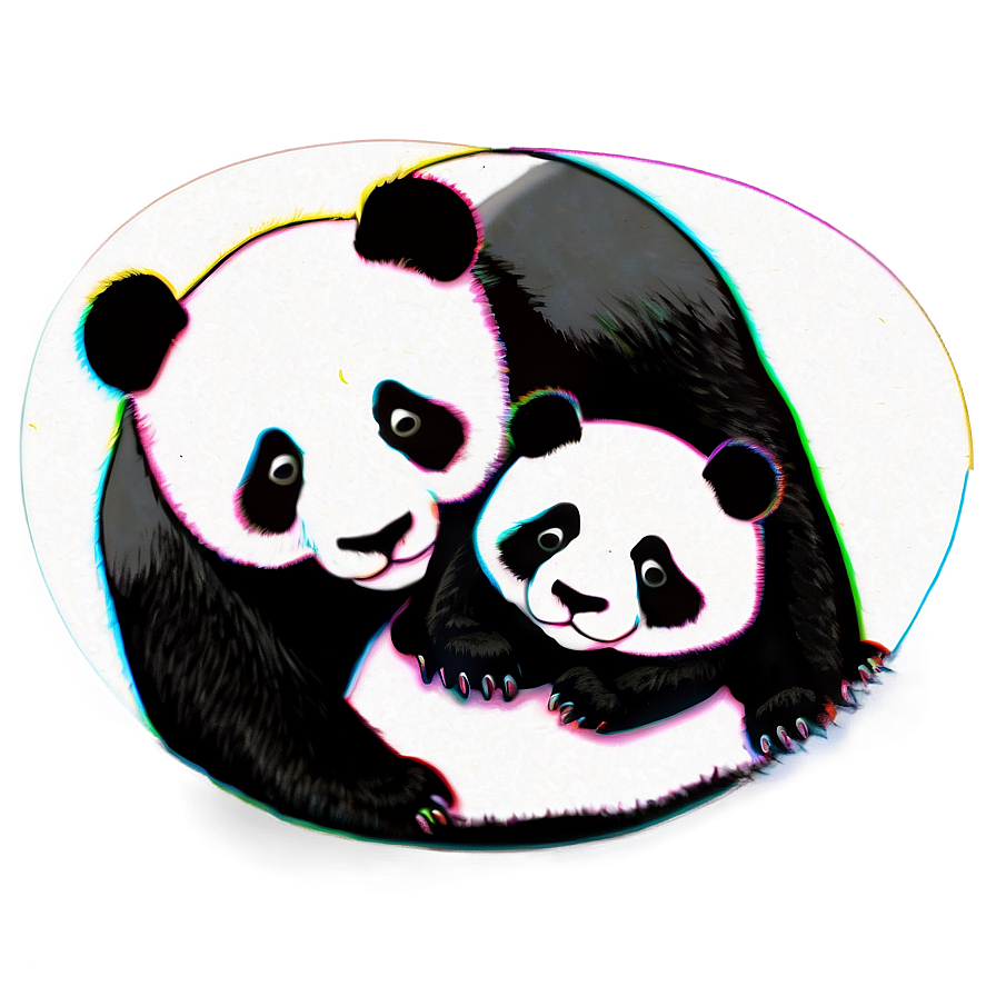 Panda Family Image Png Qsw PNG Image