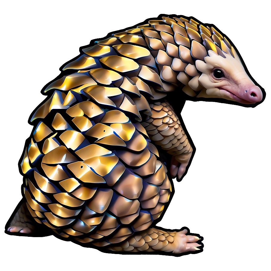 Pangolin In Dynamic Pose Png 06212024 PNG Image