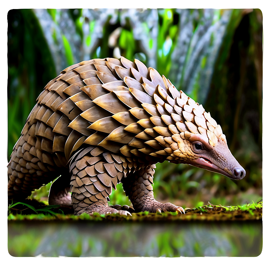 Pangolin In Nature Background Png Vhk PNG Image