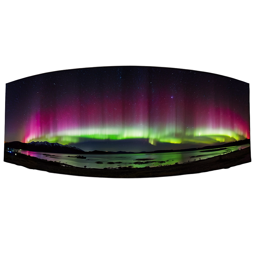 Panoramic Aurora Night View Png 46 PNG Image