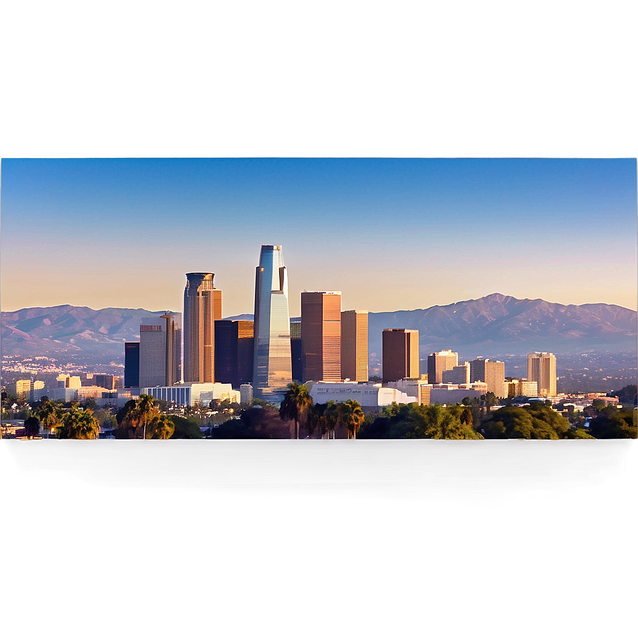 Panoramic Los Angeles Skyline Png Wdj PNG Image