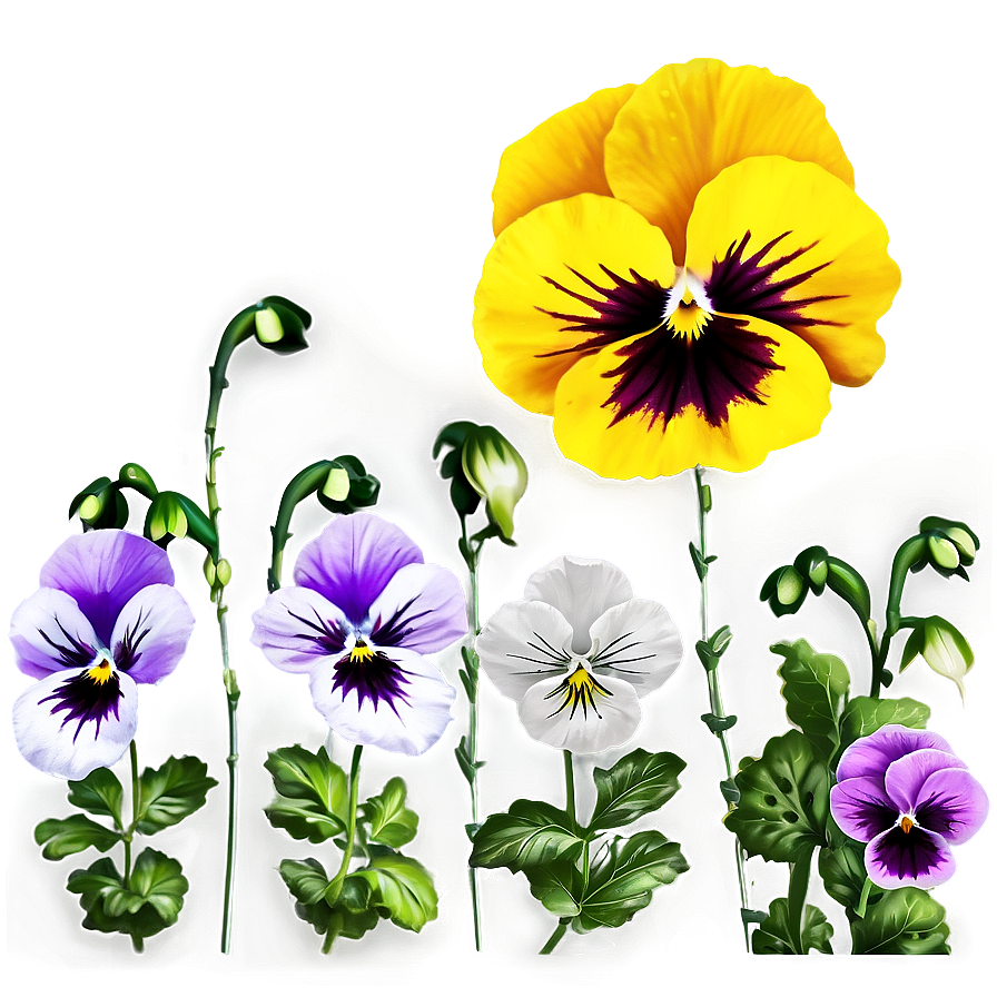 Pansy Background Png 64 PNG Image