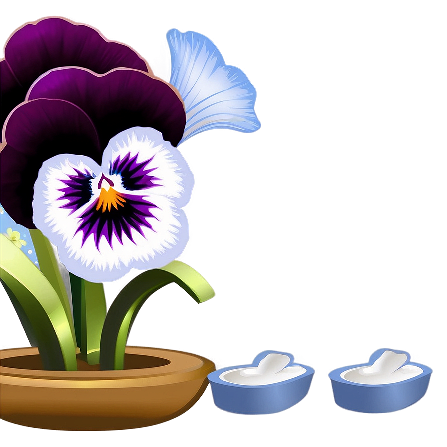 Pansy Clip Art Png Etw8 PNG Image