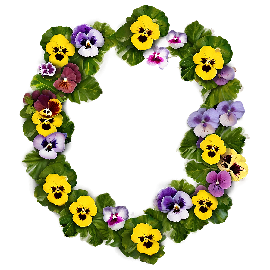 Pansy Frame Png Jbk7 PNG Image