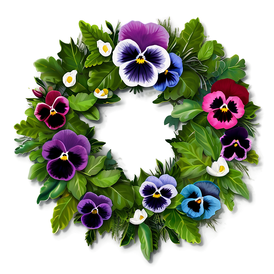 Pansy Wreath Png 06232024 PNG Image