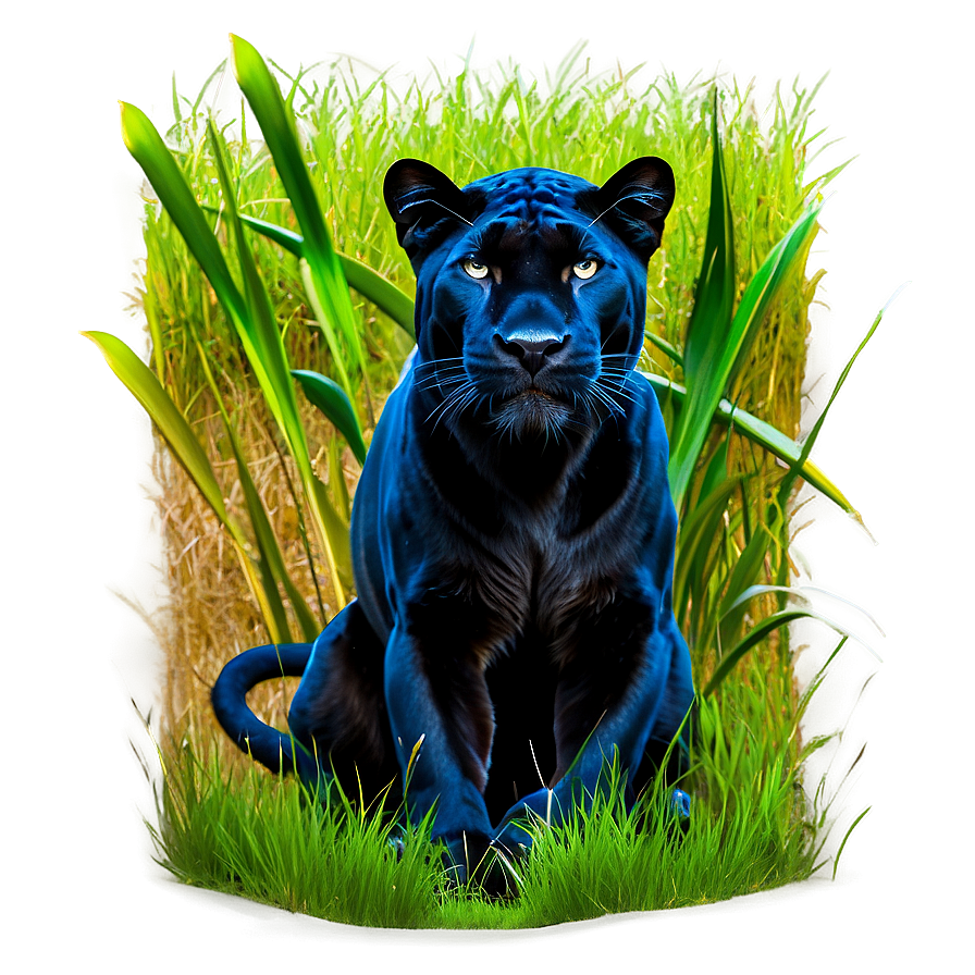 Panther In Grass Png Bxq56 PNG Image