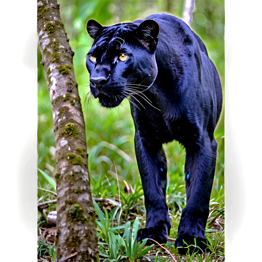 Panther In Habitat Png Inh30 PNG Image