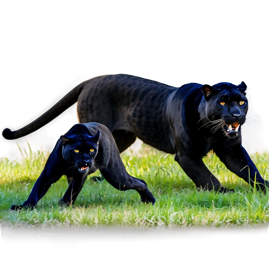 Panthers Hunting Prey Png Cgf13 PNG Image