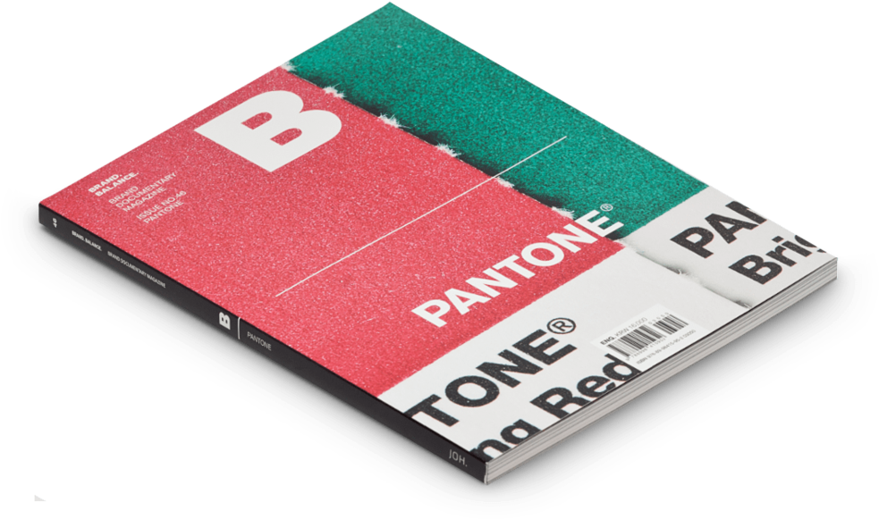 Pantone Themed Magazine Cover PNG Image