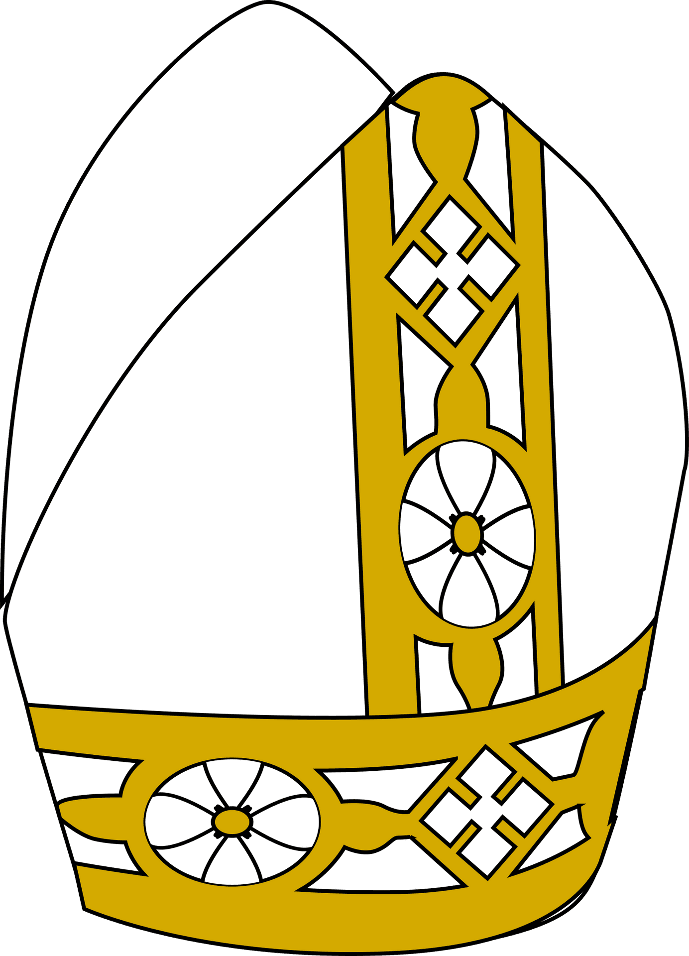 Papal Mitre Vector Illustration PNG Image