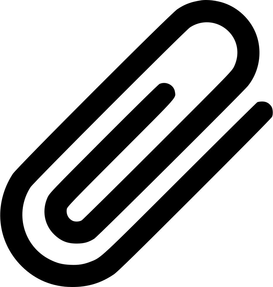 Paper Clip Icon Black PNG Image