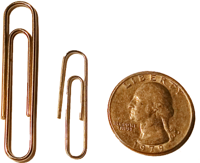 Paper Clipsand Penny Comparison PNG Image